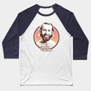 George Carlin // 1970s Style Retro Fan Art Baseball T-Shirt